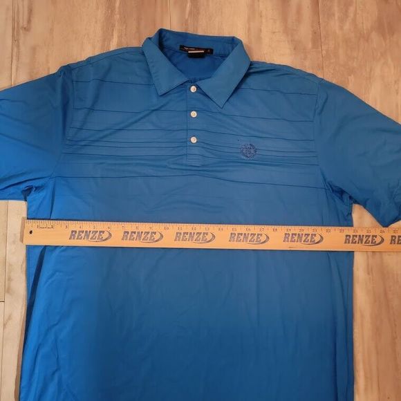 Tiger Woods Collection Nike Dry Fit  Polo Oak Hill Golf Shirt Blue Mens Size Lrg - Picture 4 of 6